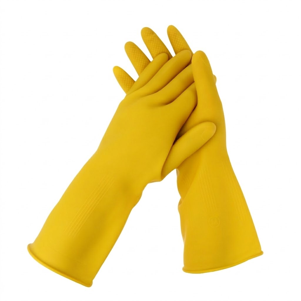GANT DE MÉNAGE EN CAOUTCHOUC NATUREL JAUNE
