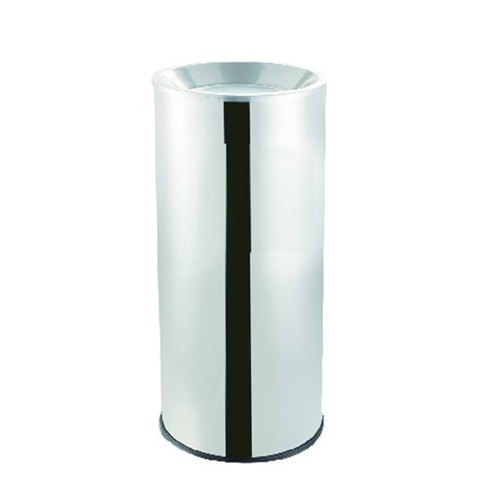 CENDRIER POUBELLE EN INOX OU CHROME MIROIR