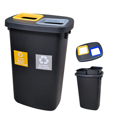 POUBELLE DE TRI SELECTIF 90 LITRES