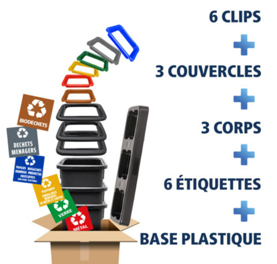 POUBELLE TRI SELECTIF 20L