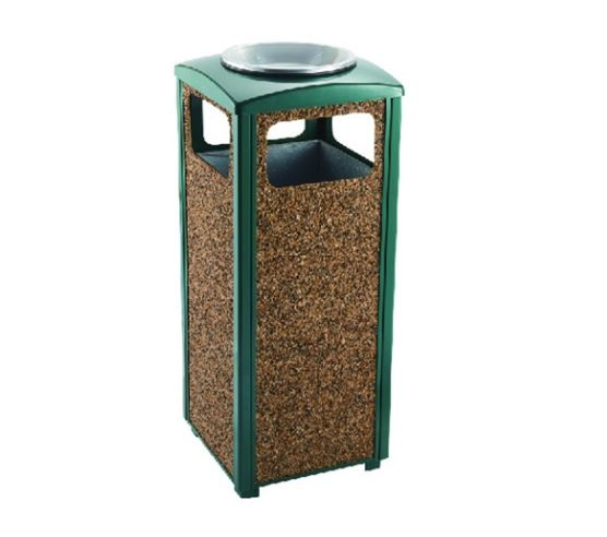 POUBELLE D’EXTÉRIEUR A CENDRIER ROCKFACE – 8L, 12L, 45L, 109L, 180L.