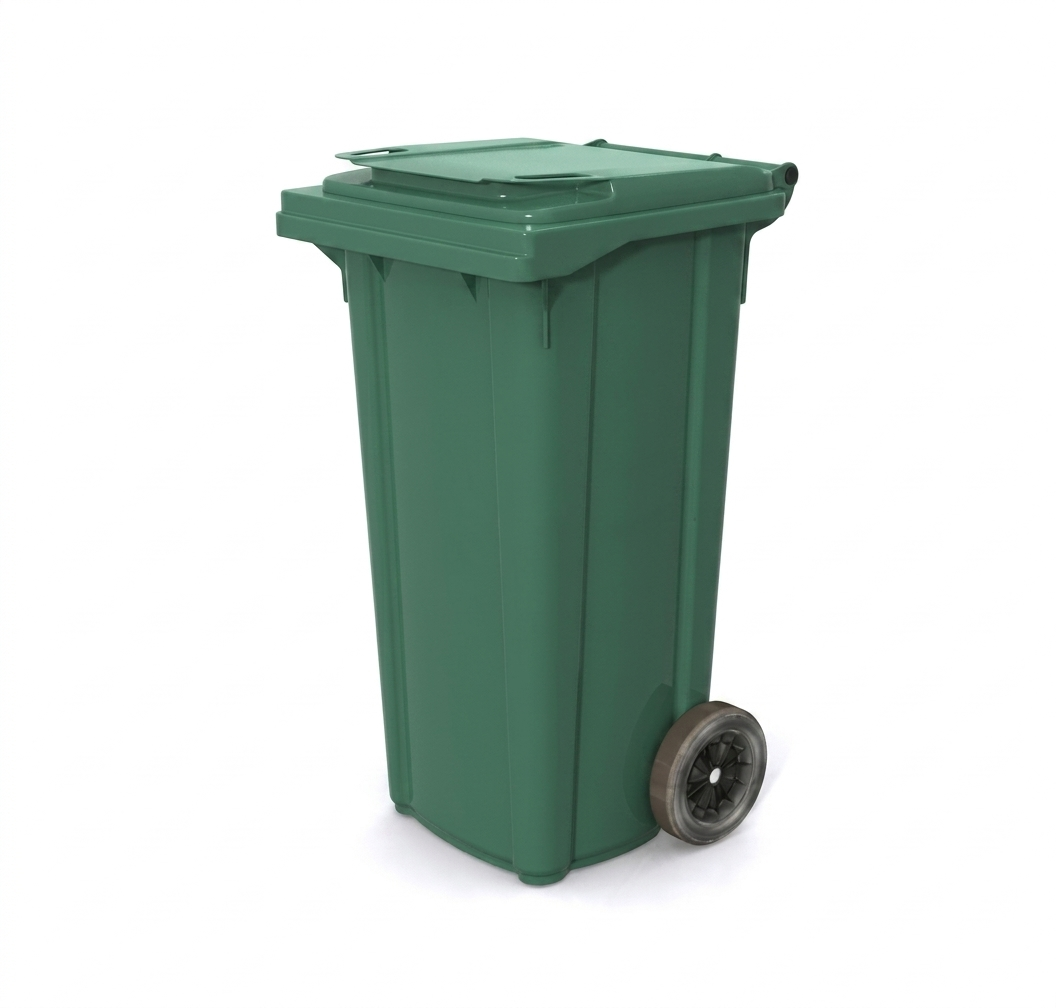 CONTENEUR POUBELLE D’EXTÉRIEUR 120 LITRES – Robustesse et Grande Compacité
