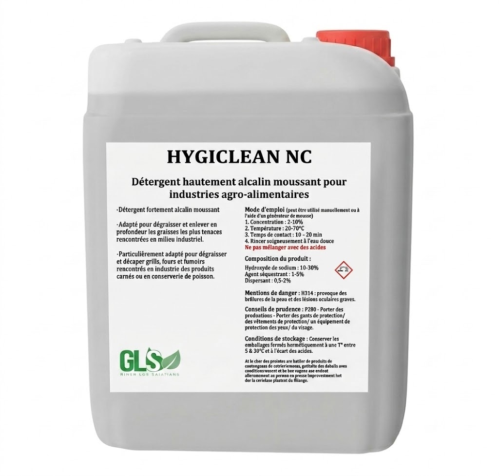 Détergent industriel Alcalin Moussant – Hygiclean NC