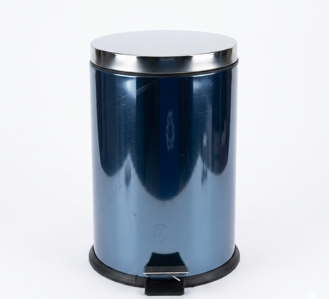 POUBELLE INOX À COUVERCLE BASCULANT 32L