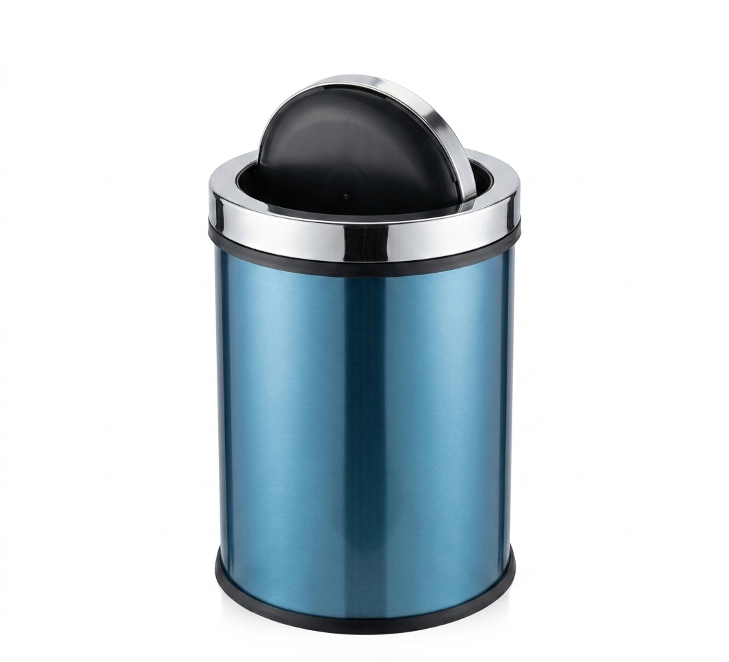 POUBELLE INOX À COUVERCLE BASCULANT 32L