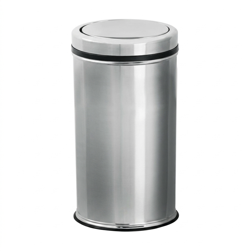 POUBELLE INOX À COUVERCLE BASCULANT 45L