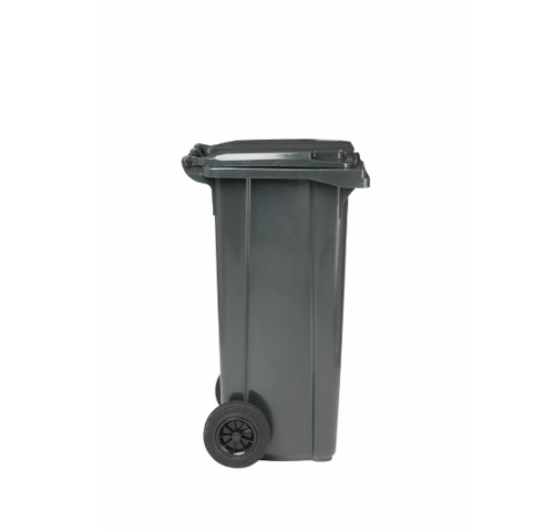 Poubelle d'extérieur 120 litres Maroc, fabriquée en union Européen certifier EN840-1, conçu du plastique vierge renforcé à meilleur prix au Maroc.
