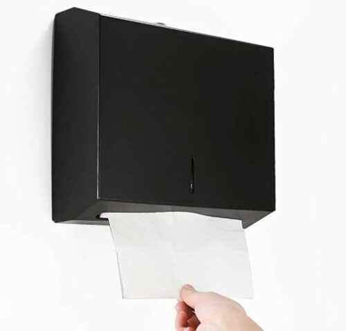 Distributeur de papiers d'essuie-tout en acier
