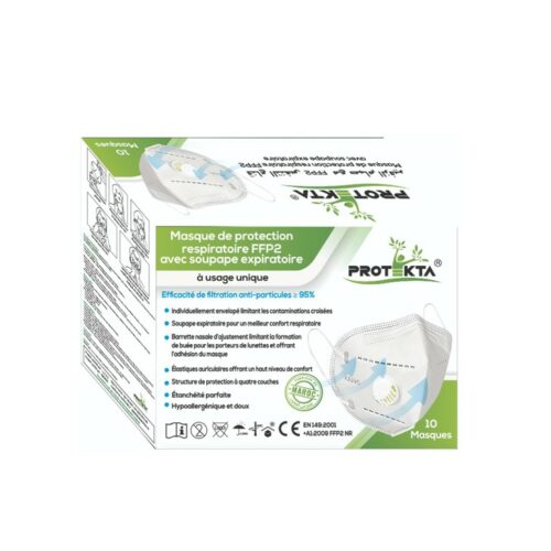 MASQUE DE PROTECTION RESPIRATOIRE FFP2 AVEC SOUPAPE EXPIRATOIRE