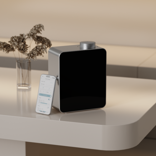 diffuseur de parfum SMART professionnel moyen espace 300m³ soit 100m², certifié ISO9001, CE, ROHS et FCC, pour hôtels, bureau, magasins, bars, salle de sport, une boutique ou un centre de bien-être, salons de coiffure, espaces détente, centres médicaux, showrooms